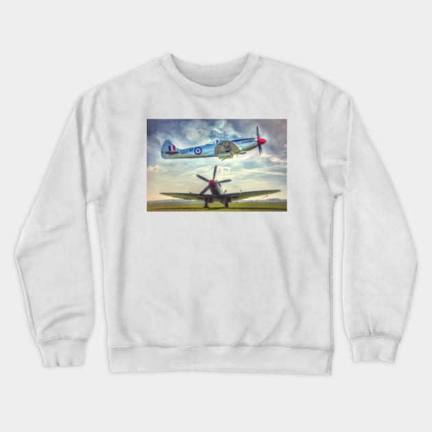 Supermarine Spitfire FR MkXVIIIe Composite Crewneck Sweatshirt by Nigdaw